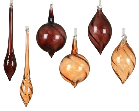 Ornament glas d6.5h13.5cm a6