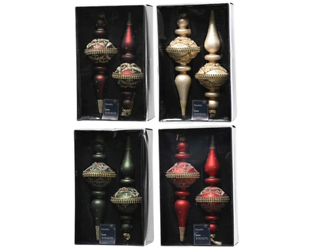 Ornament glas d8h24cm a4 - afbeelding 1