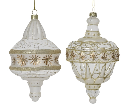 Ornament glas d9h15cm transparnt a2