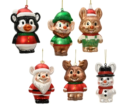 Ornament glas L9b6h12cm a6 - afbeelding 1