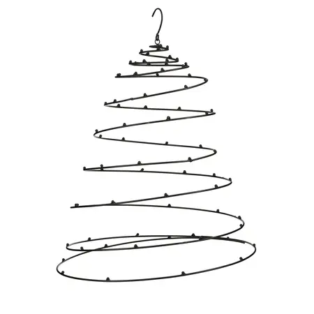 Ornament hanger spiraal zwart - h100xd58cm
