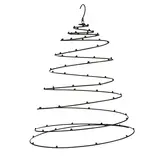 Ornament hanger spiraal zwart - h100xd58cm
