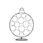 Ornament houder bal zwart - l59xb29xh76cm