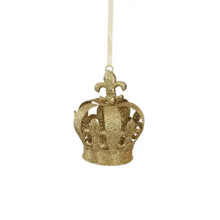 Ornament kroon goud - h12xd9cm