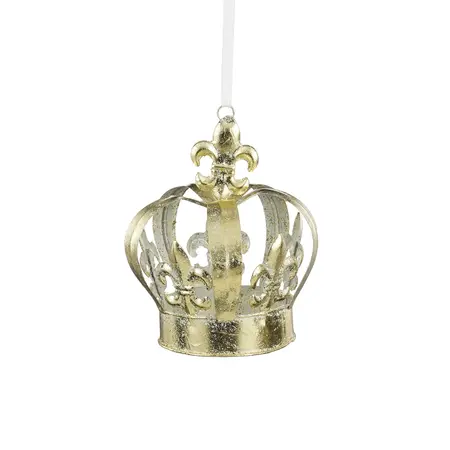 Ornament kroon goud - h15xd12cm