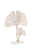 Light & Living Ornament on base 36x10x48 cm LEAF gold+marble white - afbeelding 2