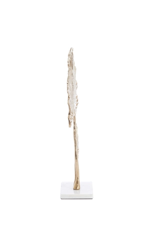 Light & Living Ornament on base 36x10x48 cm LEAF gold+marble white - afbeelding 3