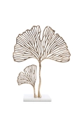 Light & Living Ornament on base 36x10x48 cm LEAF gold+marble white - afbeelding 4