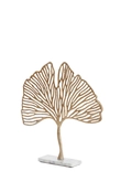 Light & Living Ornament on base 36x6x39 cm LEAF gold+marble white - afbeelding 2