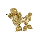 Ornament poedel goud - l13,5xb6,5xh10,5cm