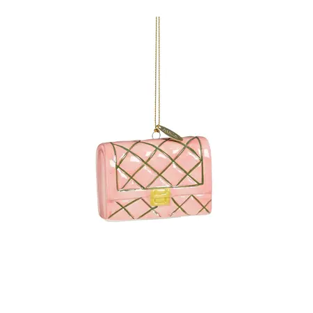 Ornament purse roze - l7xb2,5xh5,5cm
