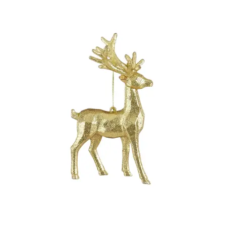 Ornament rendier goud - l8xb5xh15cm