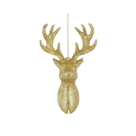 Ornament rendier l14b8.5h5cm goud