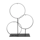 Ornament standaard 3-ring B 35 x H 47 cm black - afbeelding 2