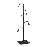 Ornament standaard zwart with 5 hooks - l16,5xb16,5xh50cm