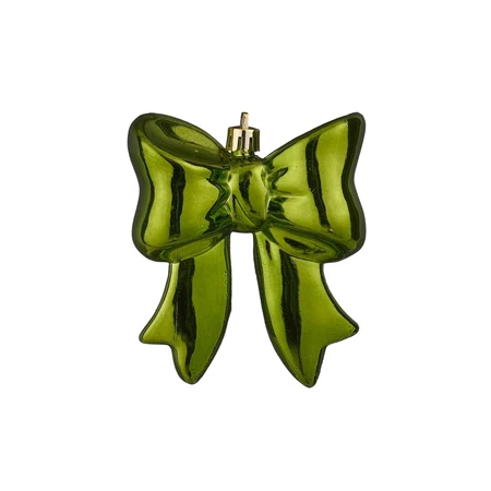 Ornament strik d.groen - l8,5xb3,5xh10cm