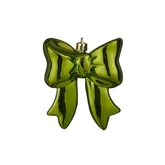 Ornament strik d.groen - l8,5xb3,5xh10cm