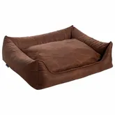 MaxxNobel Orthopedische hondenmand Lederlook/teddy Cognac 70/50 - afbeelding 1