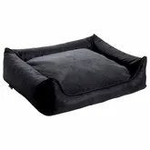 MaxxNobel Orthopedische hondenmand Lederlook/teddy Antraciet 70/50 - afbeelding 2