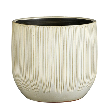 Pablo pot rond beige ribble - h25xd29cm