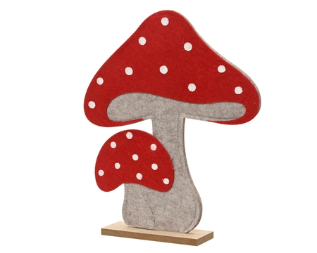 Paddenstoel vilt L5b23.5h29.5cm rood