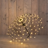 Paraplu metaal 83x53cm 160L classic warm Flash 5m lead timer/dimmer IP44 - afbeelding 2