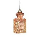 Parfumfles led glas 16x8.5cm roze