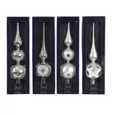 Piek glas 4ass dia8-H31cm zilver