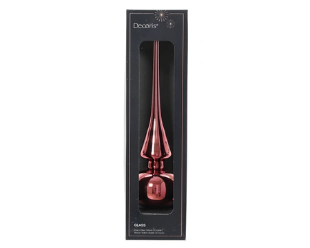 Piek glas d6h26cm donker roze - afbeelding 1