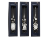 Piek glas d8h31cm zilver a3 - afbeelding 1