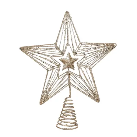 Piek ster champagne - l25xb30xh4cm