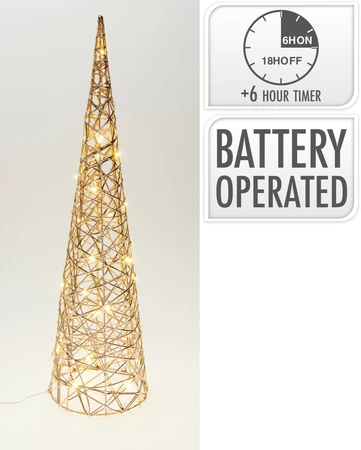 Piramide 60cm Met Led Champagn - afbeelding 1