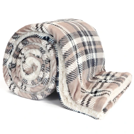 Plaid Larsson 150x200cm taupe/black