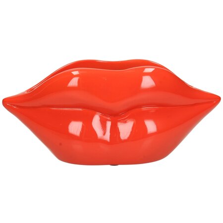 Planter Lips Polyresin Red 28x10x12.5cm - afbeelding 1