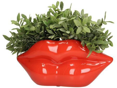 Planter Lips Polyresin Red 37.3x14.2x17cm - afbeelding 3