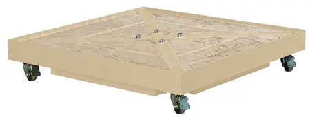Platinum Parasolvoet Ceramica beige met zwenkwielen - 90kg - afbeelding 3