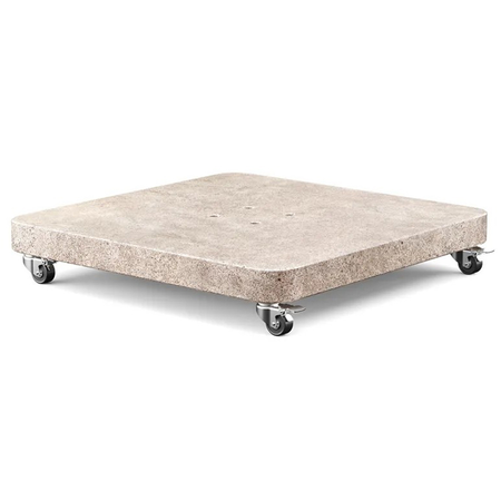 Platinum Venezia Round Edge parasolvoet 120 kg granite met zwenkwielen - afbeelding 1