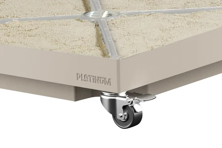 Platinum vulbare parasolvoet Ceramica 40 kg Sandstone met zwenkwielen - afbeelding 2