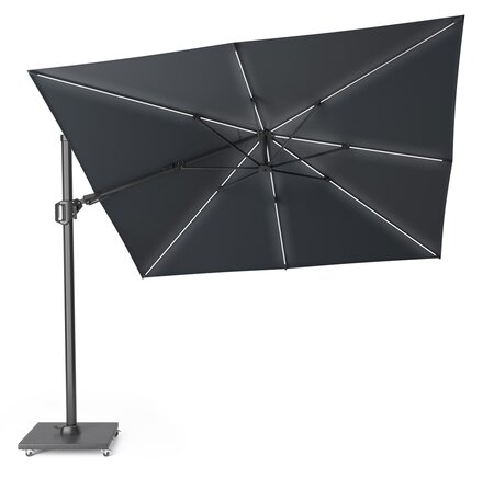 Platinum  Zweefparasol Challenger T² Glow 300x300 antraciet - afbeelding 2