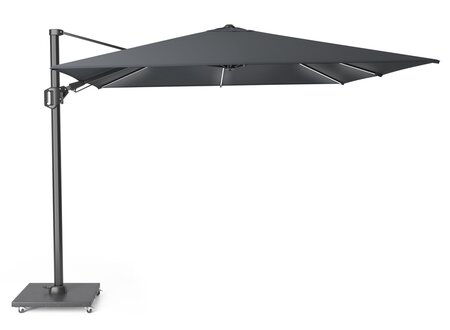 Platinum  Zweefparasol Challenger T² Glow 300x300 antraciet - afbeelding 1