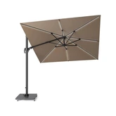 Platinum zweefparasol Challenger T2 Glow 300x300 taupe - afbeelding 2