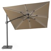 Platinum  Zweefparasol Challenger T² Glow 300x300 taupe - afbeelding 2