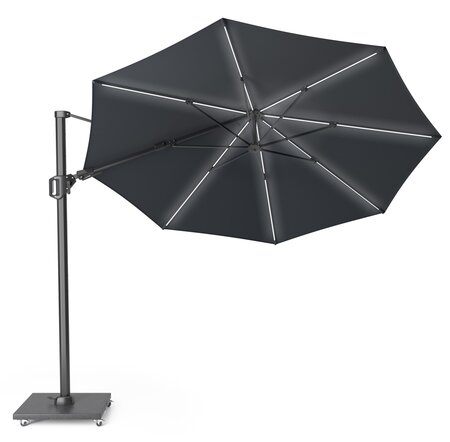 Platinum  Zweefparasol Challenger T² Glow ø350 antraciet - afbeelding 2