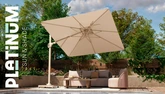 Platinum zweefparasol Nexus T² Premium Mocha 300x300 Havana - afbeelding 4