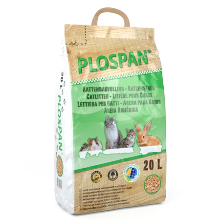 Plospan kattenbak houtkorrel 20ltr