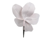 Poinsettia kunstbont d18h6cm z.roze - afbeelding 2