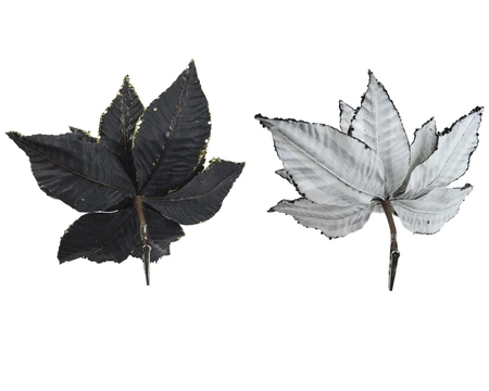 Poinsettia pes fluweel d27h8cm a2 - afbeelding 2