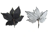 Poinsettia pes fluweel d27h8cm a2 - afbeelding 2