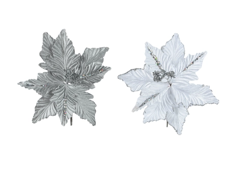 Poinsettia polyester d24h7cm a2