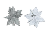 Poinsettia polyester d24h7cm a2